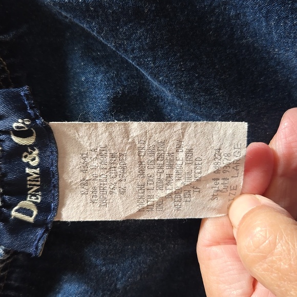 Denim&Co Dark Blue Elastic-Waist Maxi Skirt Size Large 0231 - Picture 2 of 6